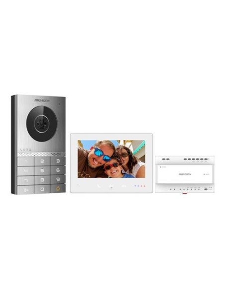 Kaufen HIKVISION BASIC DS-KIS706EY HIKBASIC. 2-Draht-Video-Türsprechanlagen-Kit mit 7"-Touchmonitor und 2-MP-Außenstation mit Ta