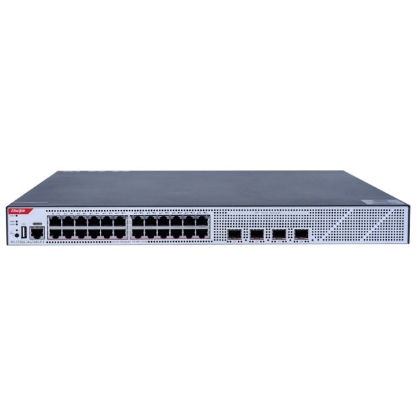Comprar RUIJIE EBG WIS-S5360-24GT4XS-P-E WIS Switch Cloud Gestionable L3 - 24 puertos PoE RJ45 + 4 puertos SFP+ - 24 Puertos Gig