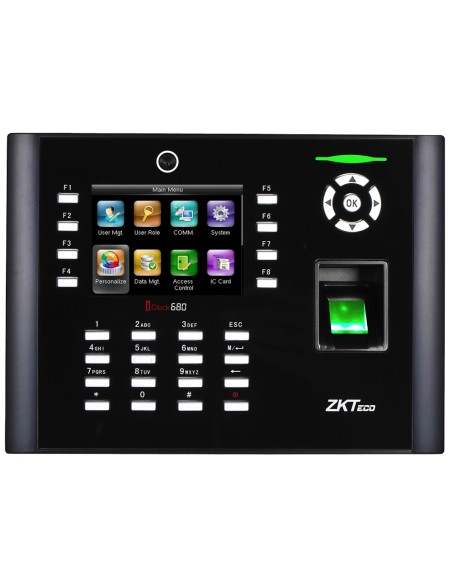 Comprar ZKTECO ZK-TA-ICLOCK-680ZMM-12-W Control de presencia con cámara - Huella, tarjetas EM/MF y PIN - 8.000 huellas | 200.000