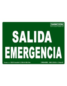 Comprar VALLEUNION E-316 Señal Salida Emergencia fotoluminiscente, homologada Clase B.