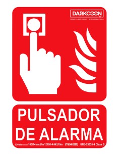 Comprar VALLEUNION P-161 Sinal de Botão de Alarme fotoluminescente, homologado Classe B.