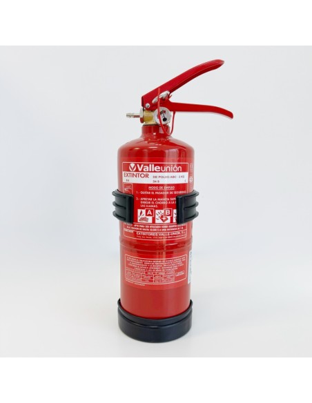 VALLEUNION VU-2-PP ABC-Pulverfeuerlöscher 2 kg, Löschleistung 8A34BC, mit Kunststoffhalterung kaufen. Zertifiziert, zugelassen u