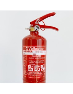 Acheter l’extincteur à poudre ABC 3 kg VALLEUNION VU-3-PP, efficacité 13A55BC, sans support. Certifié, homologué et marqué CE. 2