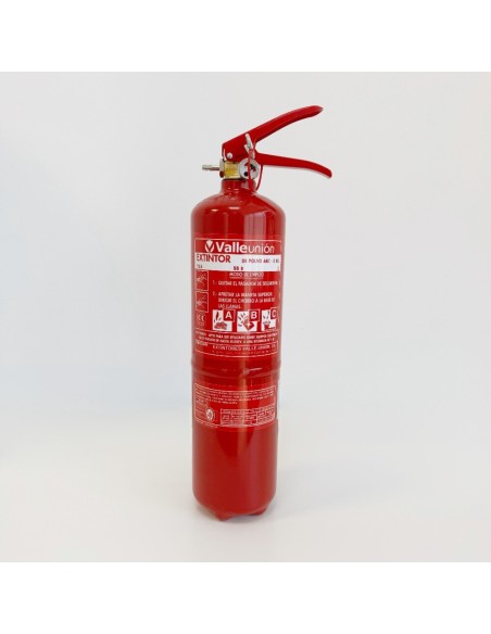 Comprar VALLEUNION VU-3-PP Extintor polvo ABC 3Kg eficacia 13A55BC sin soporte. Certificado, homologado y marcado CE.