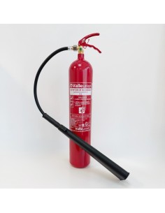 Comprar VALLEUNION VU-5-CO2 Extintor CO2 5Kg Dióxido Carbono, eficacia 89B con soporte pared. Certificado, homologado y marcado
