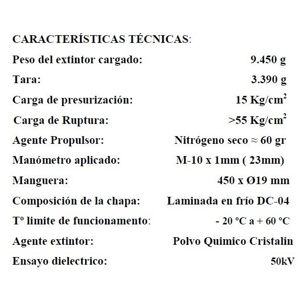 Comprar **VALLEUNION VU-KIT-APARTAMENTO** — Kit de extintor para apartamento turístico de férias. Extintor de pó ABC 6 kg + sina