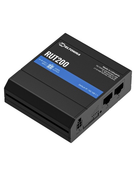 Comprar TELTONIKA RUT200 Router Teltonika Industrial 4G LTE 1xSIM Wi-Fi4 2xRJ45 RUT200