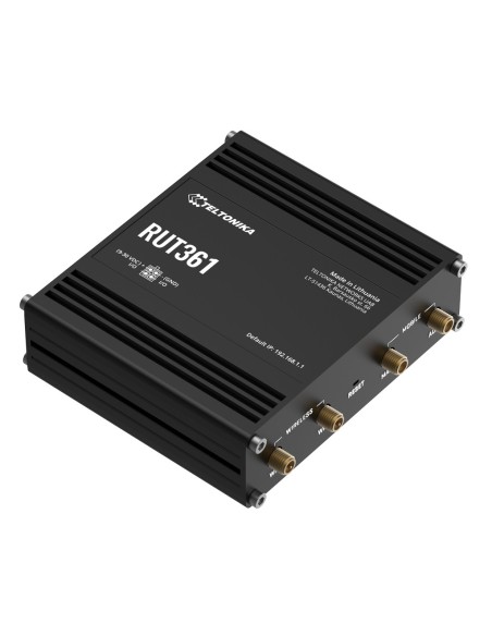 Comprar TELTONIKA RUT361 Router Teltonika Industrial 4G LTE 1xSIM Wi-Fi4 2xRJ45 1xDigital I/O RUT361