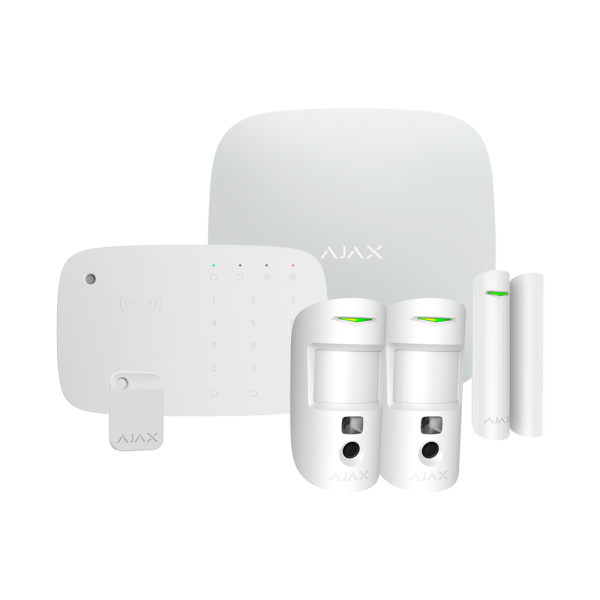 Comprar AJAX AJ-HUB2KIT4G-KIT4-W Kit de alarma profesional - Certificado Grado 2 - Comunicación Ethernet y dual SIM 4G (LTE) - I