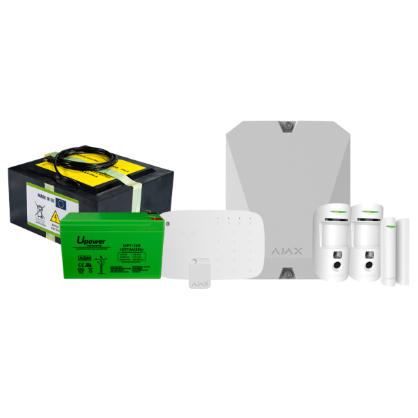 Comprar AJAXVIVIENDAVACÍA AJ-HUBBP-KIT6-AM-BATT-W Kit de alarma profesional - Certificado Grado 2 - Comunicación Ethernet y dual