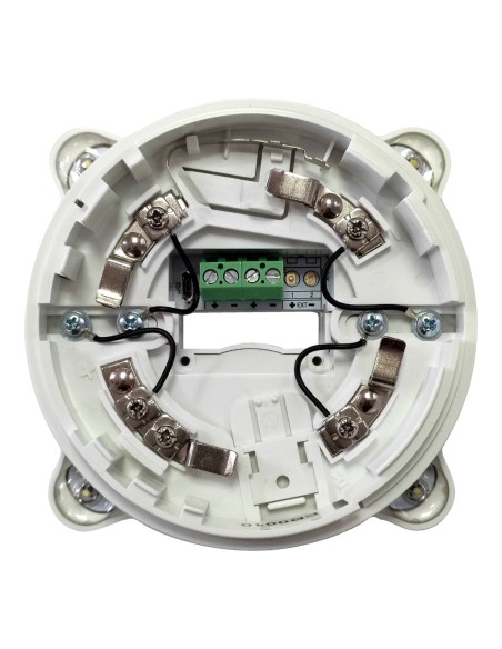 Base branca ISB1021 INIM para detector com indicador óptico / acústico convencional de baixo consumo