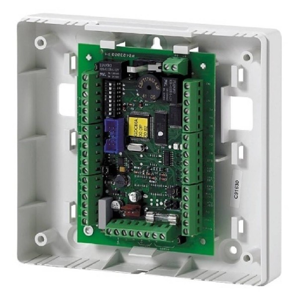Módulo de controle de acesso Galaxy Honeywell C080. 2 x (leitor, status, botão, relé), caixa de plástico