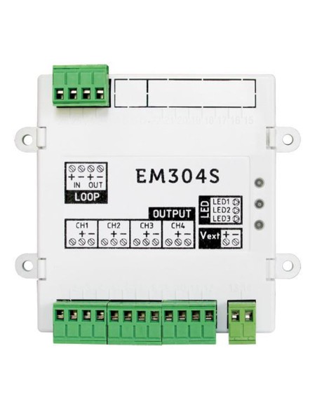 Módulo Inim EM304S 4 Saídas supervisionadas com isolante