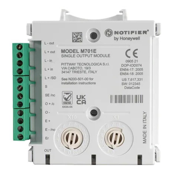 Comprar NOTIFIER M701E Módulo de control direccionable de 1 salida supervisada con RFL o en forma relé M701E