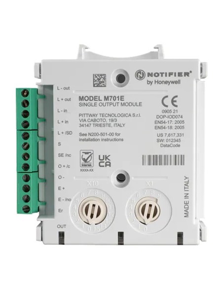 Comprar NOTIFIER M701E Módulo de control direccionable de 1 salida supervisada con RFL o en forma relé M701E