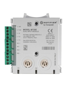 Monitor de módulo M720E Notifier endereçável com 2 entradas supervisionadas. Protocolos clipe e opala