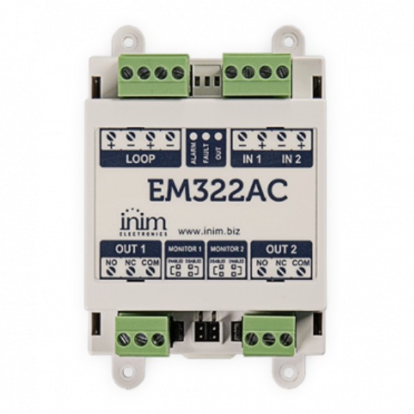 Comprar INIM EM322AC Módulo, 2 Entradas y 2 Salidas de relé @230 Vca EM322AC