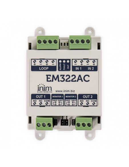 Comprar INIM EM322AC Módulo, 2 Entradas y 2 Salidas de relé @230 Vca EM322AC