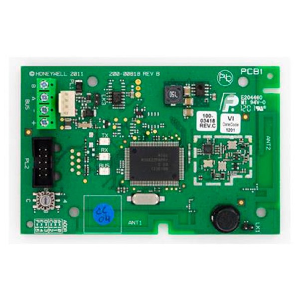 Honeywell A073-00-01 portal RF. Receptor via Radio Galaxy Flex. Placa de PCB. Compatível com flex v1 e v3. Grau 3