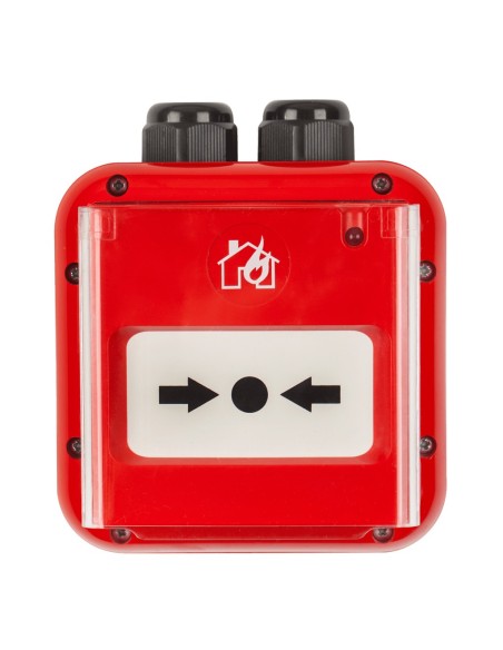 Teletek Sensoiris-MCP150-IP67 Botão analógico relaxante com isolador. Inclui a tecla REARME e tampa transparente