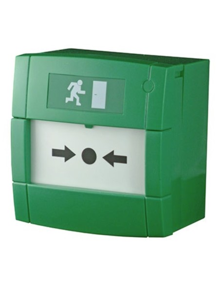 Notifier M4A-G000SF-K013-13 Double Contact Button. Verde