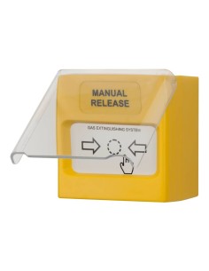 Comprar TELETEK SENSOMAG-MRB50 Pulsador manual disparo extinción, para la activación de la extinción. Color amarillo SENSOMAG-MR
