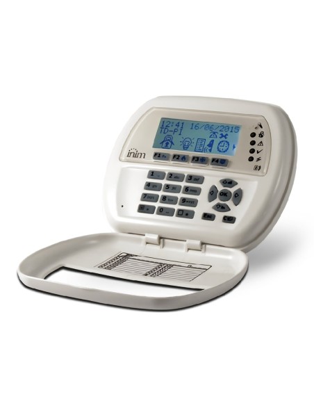 Inim Joy-Max LCD Teclado. 4 LEDs. 2 I / O. Leitor de Proximidade, Funções de Voz e Sensor de Temperatura. Grau 3