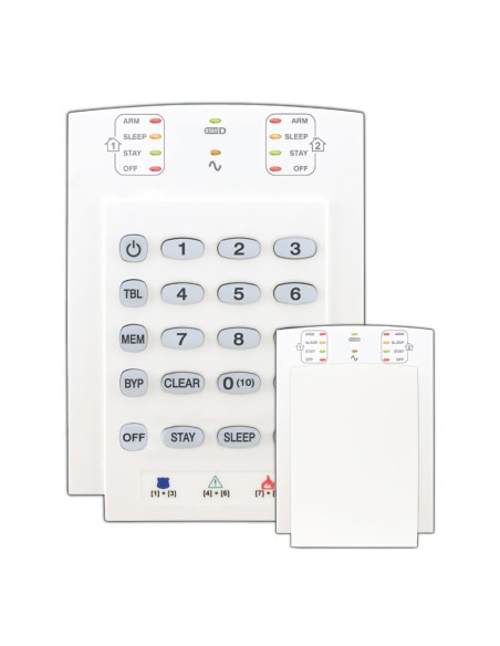 Paradox K10V LED Teclado 10 Zonas. Design vertical. Sem grau