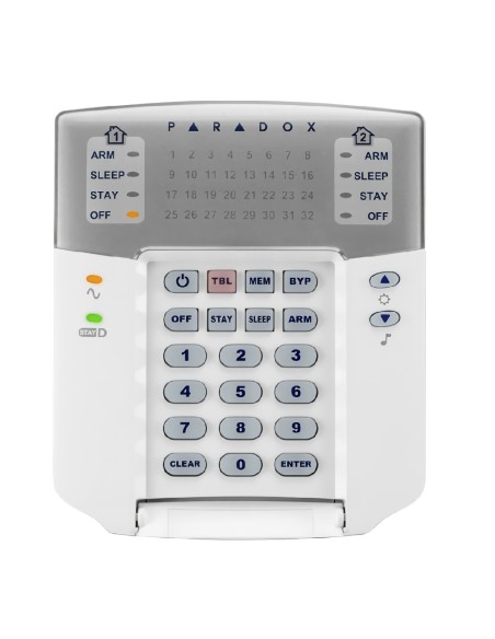 Paradox K32 Emparelhado Teclado LED K32 + Fiação. 2 grau