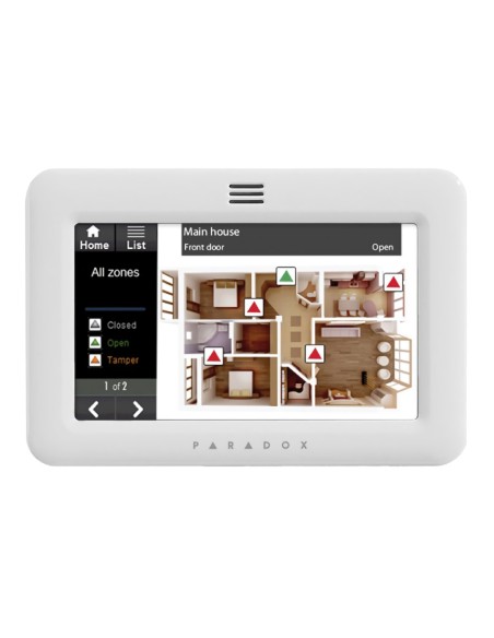 Paradox TM50-White Paradox Teclado Touch Screen 5 ''. Cor branca. Grau 3