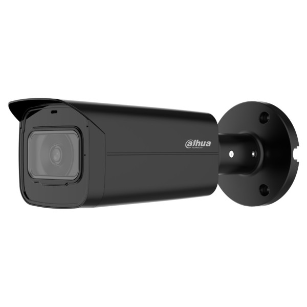 Dahua HAC-HFW2501TU-A-0360B-S2-B Tubular HDCVI 4N1 5M WDR luz de Starlight IR80m 3.6mm MIC de áudio IP67. Preto