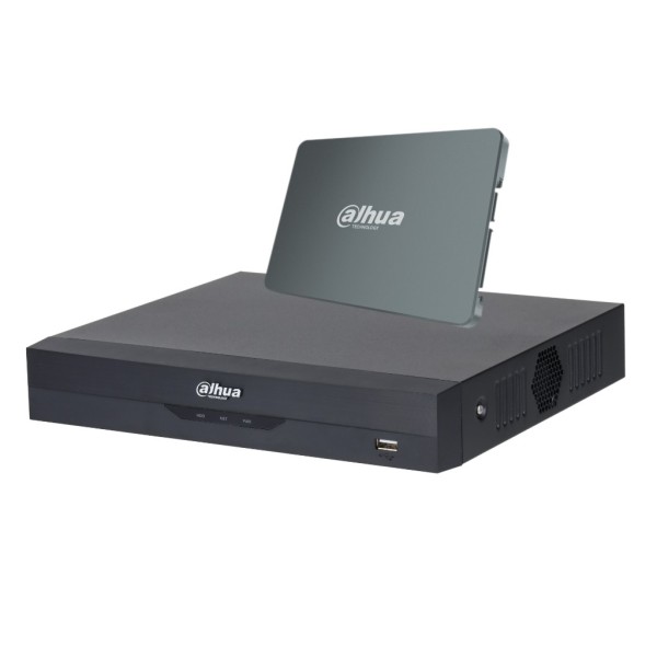 Dahua S-XVR5104HS-I3 (1T) DVR 5E1 H265 4CH 5MP @ 6IPS + 2IP 6MP 1HDMI 1HDD AI com SSD-V800S1TB