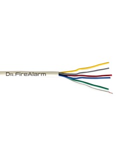 DRFIREARARM Alarme06-PVC-U Roll 100m Cabo Flexível Branco Mangueira 6 Tópicos sem tela PVC (6x0,22)