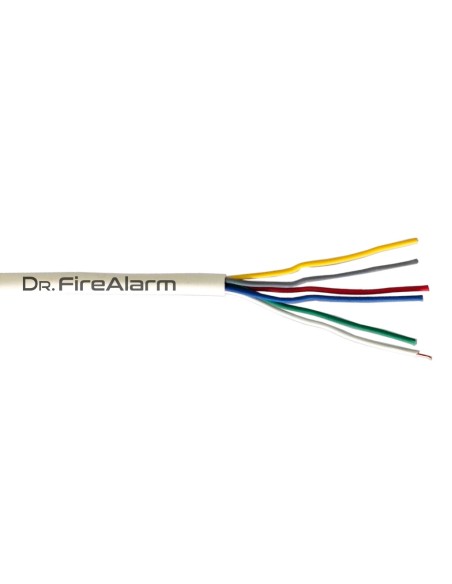 Comprar DRFIREALARM ALARM06-PVC-U Rollo 100m de cable manguera blanco flexible 6 hilos sin pantalla PVC (6x0,22) ALARM06-PVC-U