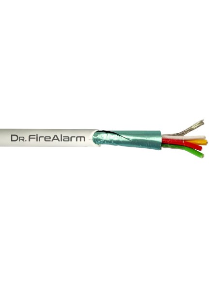 Comprar DRFIREALARM ALARM04-LSZH Rolo 100m de cabo tipo manga branco flexível 4 fios blindado LSZH (4x0,22) CPR ALARM04-LSZH