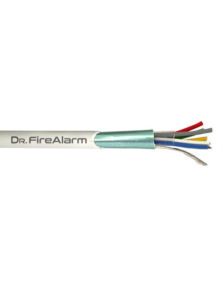 Acquistare DRFIREALARM ALARM06-LSZH Rotolo da 100 m di cavo multipolare bianco flessibile a 6 fili schermato LSZH (6x0,22) CPR A