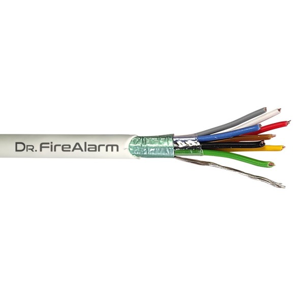 Comprar DRFIREALARM ALARM08-LSZH Rollo 100m de cable manguera blanco flexible 8 hilos apantallado LSZH (8x0,22) CPR ALARM08-LSZH