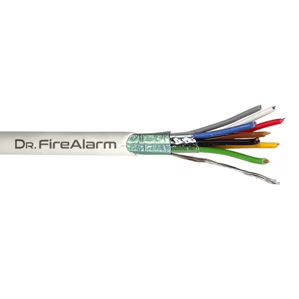 Acheter DRFIREALARM ALARM08-LSZH Rouleau de 100 m de câble multiconducteur blanc flexible 8 fils blindé LSZH (8x0,22) CPR