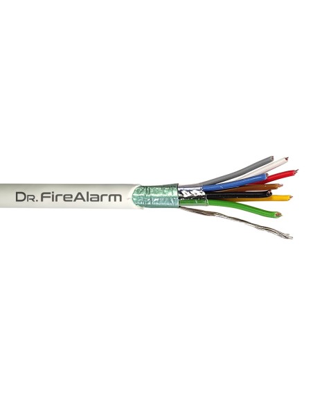 Comprar DRFIREALARM ALARM08-LSZH Rollo 100m de cable manguera blanco flexible 8 hilos apantallado LSZH (8x0,22) CPR ALARM08-LSZH