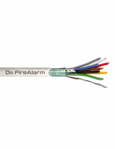 Acheter DRFIREALARM ALARM08-LSZH Rouleau de 100 m de câble multiconducteur blanc flexible 8 fils blindé LSZH (8x0,22) CPR