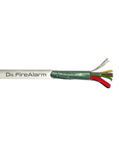 Acheter DRFIREALARM ALARM04+2-LSZH Rouleau de 100 m de câble multiconducteur blanc flexible 4+2 fils blindé LSZH (4x0,22+2x0,7) 