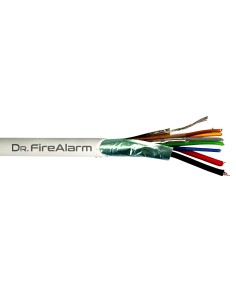 Drfirelarm Alarme06 + 2-LSZH Roll 100m cabo flexível branco mangueira 6 + 2 fio blindado LSZH (6x0,22 + 2x0,7) RCP