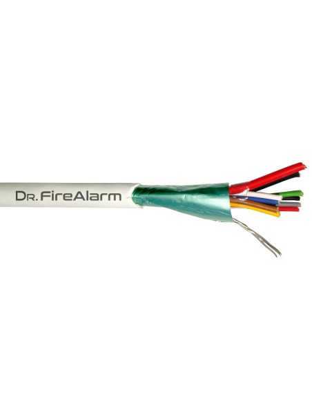 Comprar DRFIREALARM ALARM08+2-LSZH Rollo 100m de cable manguera blanco flexible 8+2 hilos apantallado LSZH (8x0,22+2x0,7) CPR AL