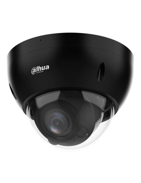 Dahua IPC-HDBW2441R-ZS-B DOME IP H265 4M WDR luz de Starlight IR40M 2.7-13.5VFM IP67 IK10 Poe Mic Ai. Preto