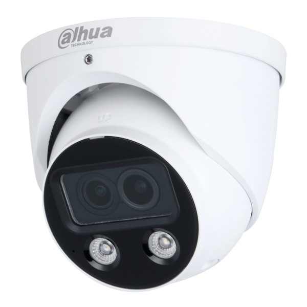 Dahua IPC-HDW5449H-ASE-D2 Minidomo IP H265 4M Dual-lente Cor Completa 2.0 DWDRL MULTULAR IR50M / 2LED 2.8mm IP67 Epoe Audio Mic 