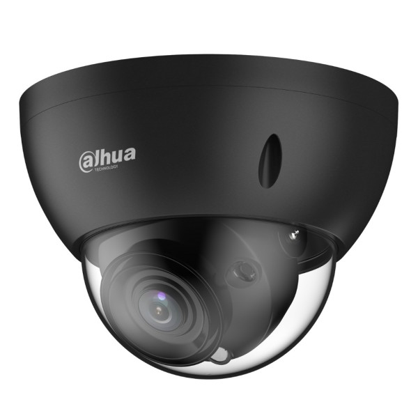 Dahua IPC-HDBW5842E-ZE-S3-B Dome IP H265 8M DN WDR deeplight IR40M 2.7-12VFM IK10 IP67 EPEE SD AI / S MIC AI. Preto