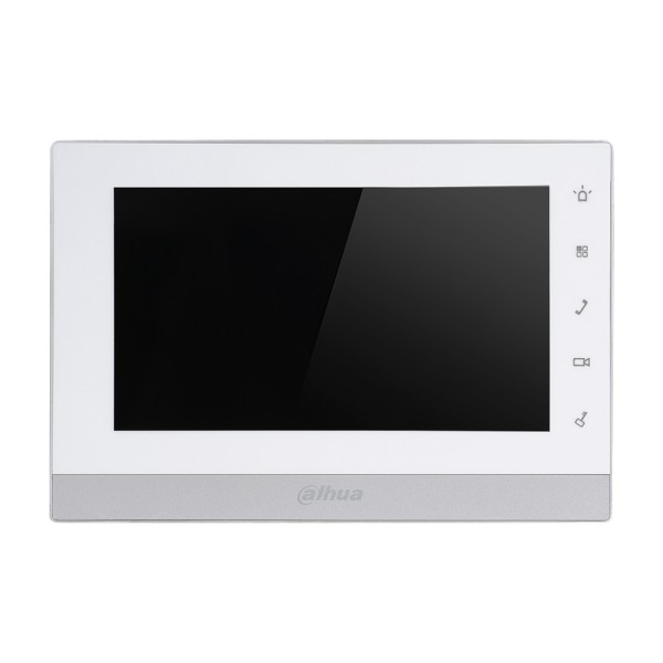 Dahua VTH1550CHW-2-S1 Monitor Interior 7 "Superfície Para 2-Threaded Video Número da porta SD 6E 1S Alarme Branco