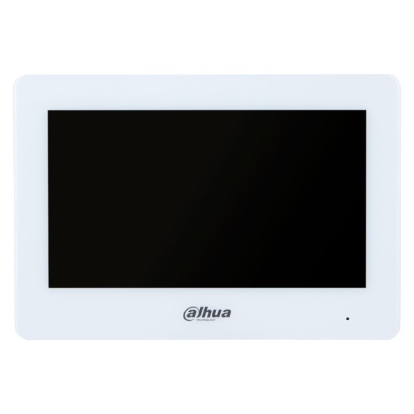 Dahua Vth5123H-W-S2 Interior Monitor 7 "Híbrido WiFi / 2 Fios para Video Player Toque em SD 8E / 1S Alarme Branco