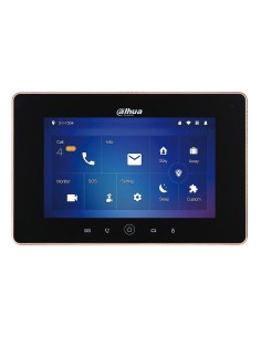 Dahua Vth5221D-S2 Monitor Interior 7 "Superfície Para Video Player IP WiFi Poe SD 6E 1S Alarme Preto