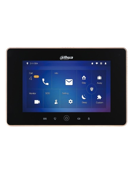 Comprar DAHUA VTH5221D-S2 Monitor Interior 7" de Superficie para Videoportero IP WiFi PoE SD 6E 1S Alarma Negro VTH5221D-S2